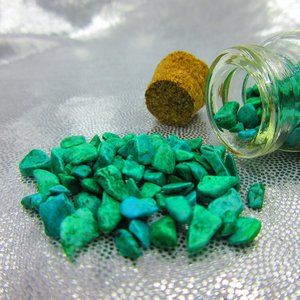 Blue Howlite Gemstone Chips In A Bottle Embellishments Natural Semi Precious